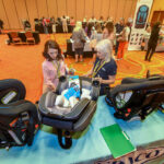 demonstrating child safety seats